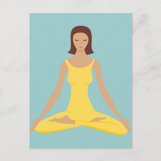 Carte Postale Yoga Pose Girl (Devant)