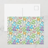 Carte Postale Yoga pose motif | Yoga sans couture motif 63 (Devant / Derrière)