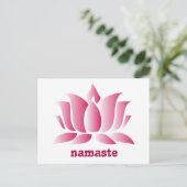 Carte Postale yoga rose lotus namaste (Debout devant)