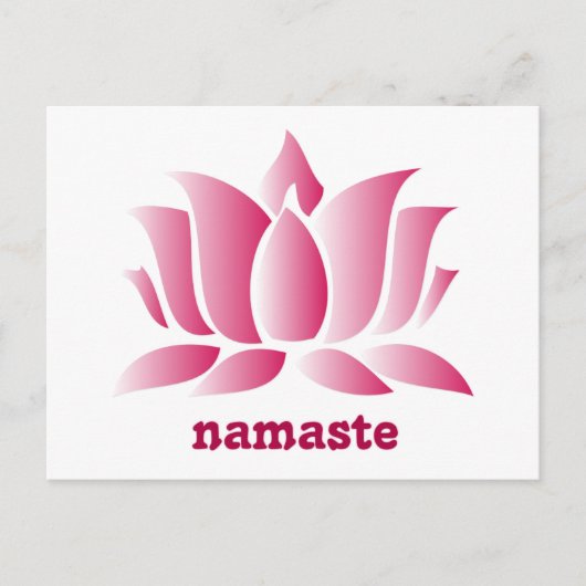 Carte Postale yoga rose lotus namaste (Devant)