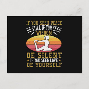 Carte Postale Yoga - Si Vous Cherchez La Paix Soit Toujours