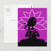 Carte postale Yoga Silhouette (Devant / Derrière)