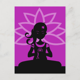 Carte postale Yoga Silhouette