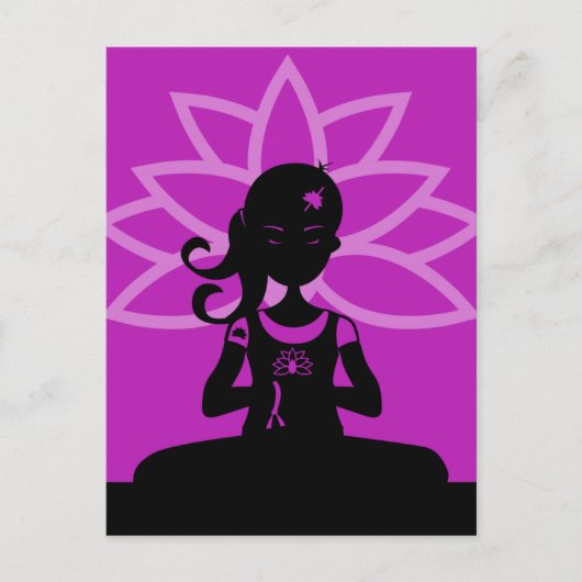 Carte postale Yoga Silhouette (Devant)
