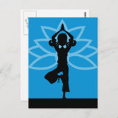 Carte postale Yoga Silhouette (Devant / Derrière)