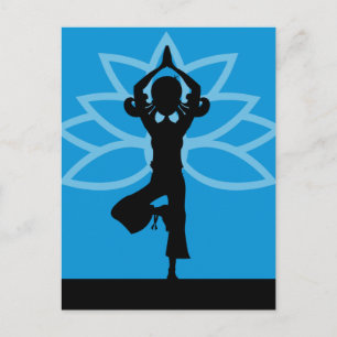 Carte postale Yoga Silhouette