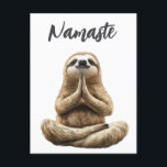 Carte Postale Yoga Sloth Namaste<br><div class="desc">Cette conception peut être personnalisée dans la zone fournie en modifiant la photo et/ou le texte. Vous pouvez également le customiser en choisissant l'option cliquer pour customiser une autre option et supprimer ou modifier la couleur de l'arrière - plan, ajouter du texte, modifier la couleur ou le style du texte,...</div>
