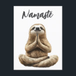 Carte Postale Yoga Sloth Namaste<br><div class="desc">Cette conception peut être personnalisée dans la zone fournie en modifiant la photo et/ou le texte. Vous pouvez également le customiser en choisissant l'option cliquer pour customiser une autre option et supprimer ou modifier la couleur de l'arrière - plan, ajouter du texte, modifier la couleur ou le style du texte,...</div>