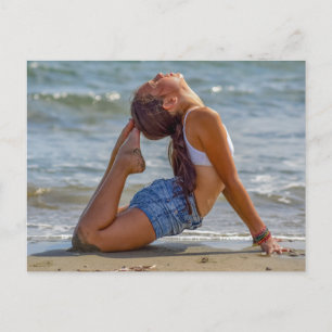 Carte Postale Yoga sur la plage Photo