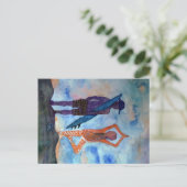 Carte postale Yoga Surf Coucher de soleil (Debout devant)