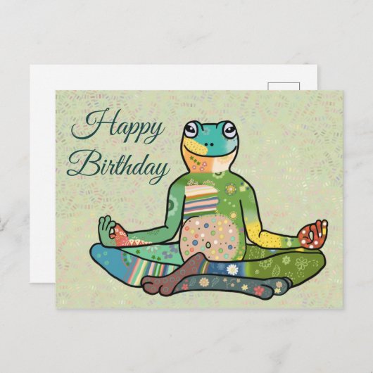 Carte Postale Yogafrosch (Devant / Derrière)