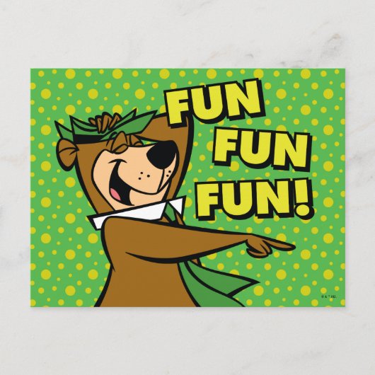 Carte Postale Yogi Bear Fun Amusant (Devant)