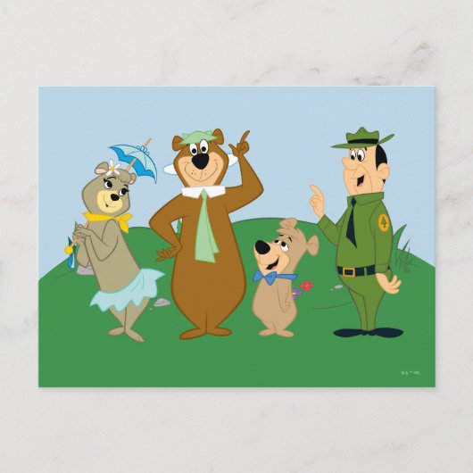 Carte Postale Yogi l'ours et ses amis Pose Classique (Devant)