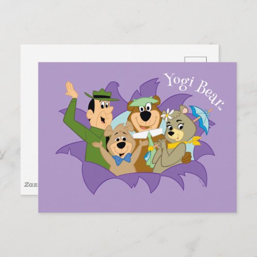 Carte Postale Yogi Ours et amis Surprise (Devant / Derrière)