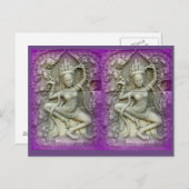 Carte Postale yoginis pourpre dansant (Devant / Derrière)