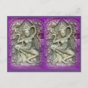 Carte Postale yoginis pourpre dansant