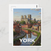 Carte Postale York Angleterre Travel (Devant / Derrière)
