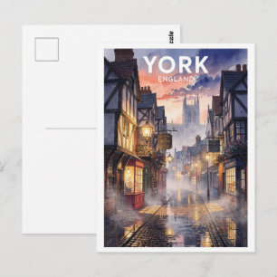 Carte Postale York Angleterre Voyage Vintage