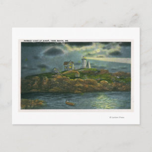 Carte Postale York Beach Vue du phare de Nubble à