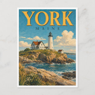 Carte Postale York Maine Nubble Light GéoSaga