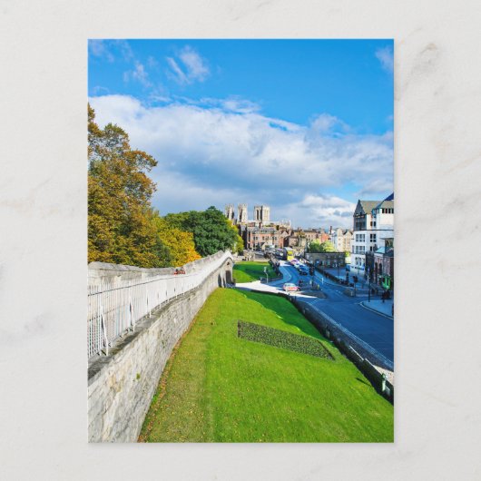 Carte Postale York Walls et Minster (Devant)