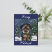 CARTE POSTALE YORKIE (Debout devant)