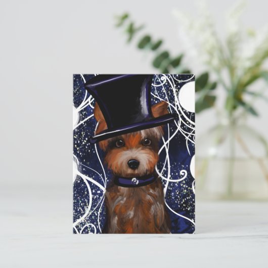 CARTE POSTALE YORKIE (Debout devant)