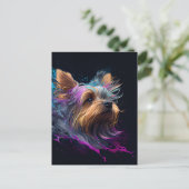 Carte postale Yorkie (Debout devant)