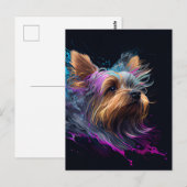 Carte postale Yorkie (Devant / Derrière)