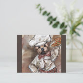 Carte Postale Yorkie Chef (Debout devant)