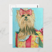 Carte Postale Yorkie de Birthday (Devant / Derrière)