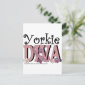 Carte Postale Yorkie DIVA (Debout devant)