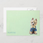 Carte postale Yorkie Dog (Devant / Derrière)