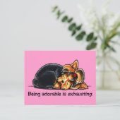 Carte Postale Yorkie Etre Adorable Hors-Leash Art™ (Debout devant)