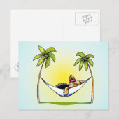 Carte Postale Yorkie Island Princess Off-Leash Art™ (Devant / Derrière)