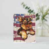 CARTE POSTALE YORKIE POO (Debout devant)