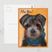 CARTE POSTALE YORKIE POO          (Devant / Derrière)