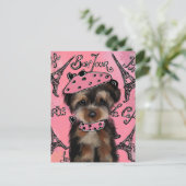 CARTE POSTALE YORKIE POO (Debout devant)