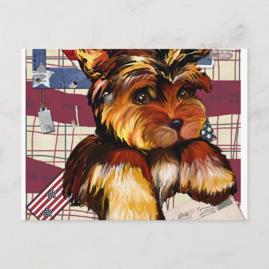 CARTE POSTALE YORKIE POO (Devant)