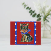 Carte Postale Yorkie Poo du 4 juillet (Debout devant)