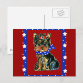 Carte Postale Yorkie Poo du 4 juillet (Devant / Derrière)