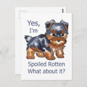 Carte Postale Yorkie pourri (Devant / Derrière)