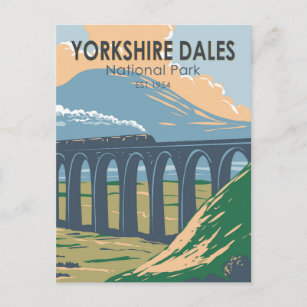 Carte Postale Yorkshire Dales National Park Angleterre Vintage