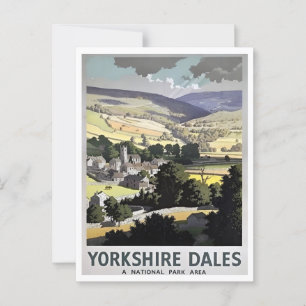 Carte Postale Yorkshire Dales National Park UK Retro Inspiré
