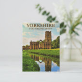Carte Postale Yorkshire, Fountains Abbey, (Debout devant)