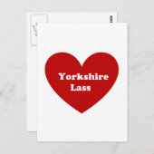 Carte Postale Yorkshire Lass (Devant / Derrière)