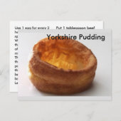 Carte Postale Yorkshire Pudding (Devant / Derrière)