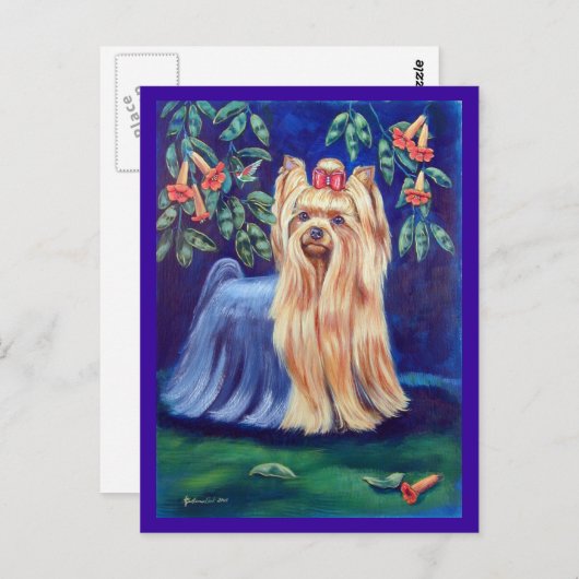 Carte Postale Yorkshire Terrier (Devant / Derrière)