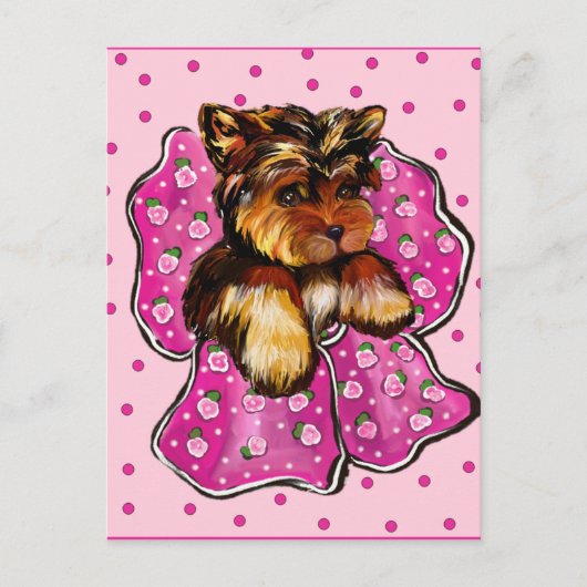 CARTE POSTALE YORKSHIRE TERRIER (Devant)