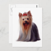 Carte Postale Yorkshire Terrier (Devant / Derrière)